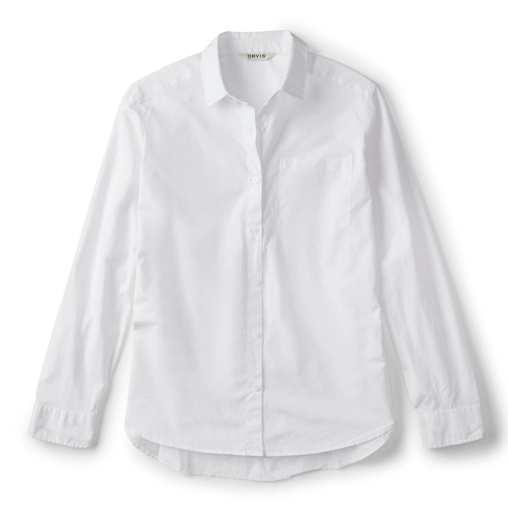 Women's Heritage Poplin Garment-Dyed Long-Sleeve Shirt