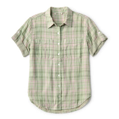 Plaid Gauze Short-Sleeve Camp Shirt