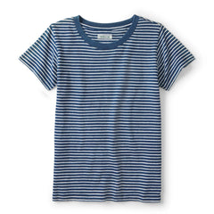 Women's Indigo Striped Short-Sleeve Tee