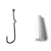 Popper Bodies with Hooks - Bass Popper Bodies with Size 4 and 8 Hooks