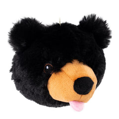 Black Bear Head 2-in-1 Dog Toy