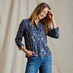 Washable Silk Long-Sleeve Shirt