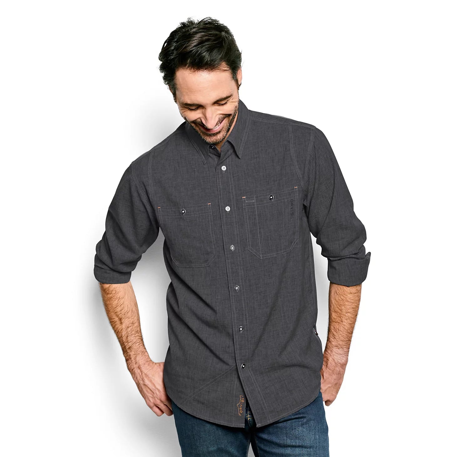 Men's Tech Chambray Long-Sleeve Work Shirt