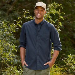 Garment-Dyed Poplin Long-Sleeve Shirt