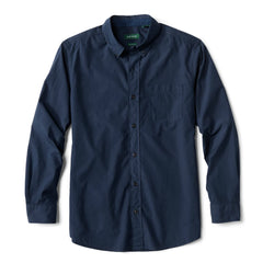Garment-Dyed Poplin Long-Sleeve Shirt