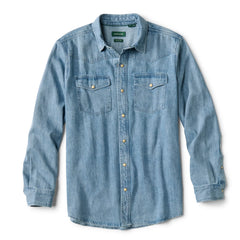 Denim Long-Sleeve Western Shirt