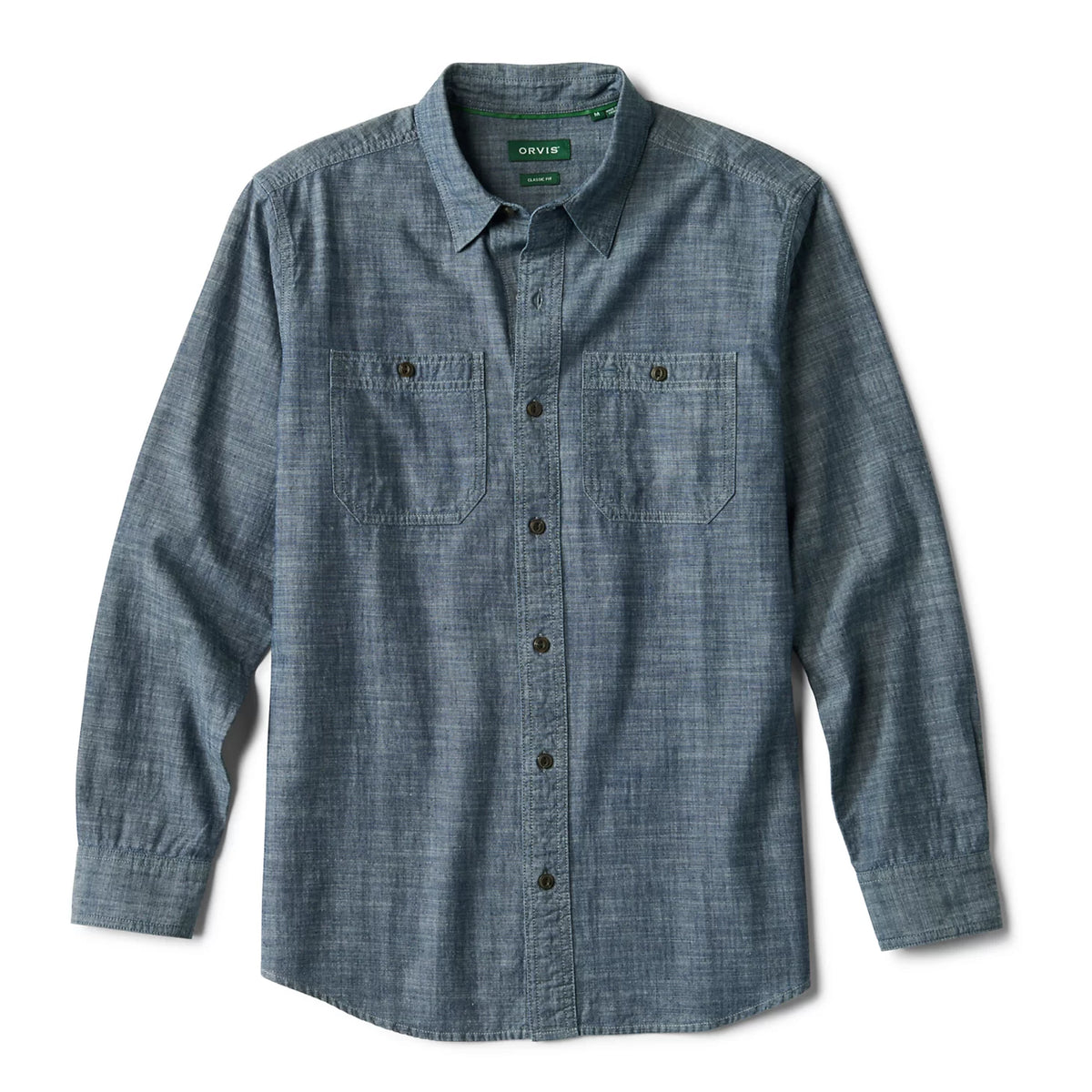 Men's Chambray Long-Sleeve Work Shirt
