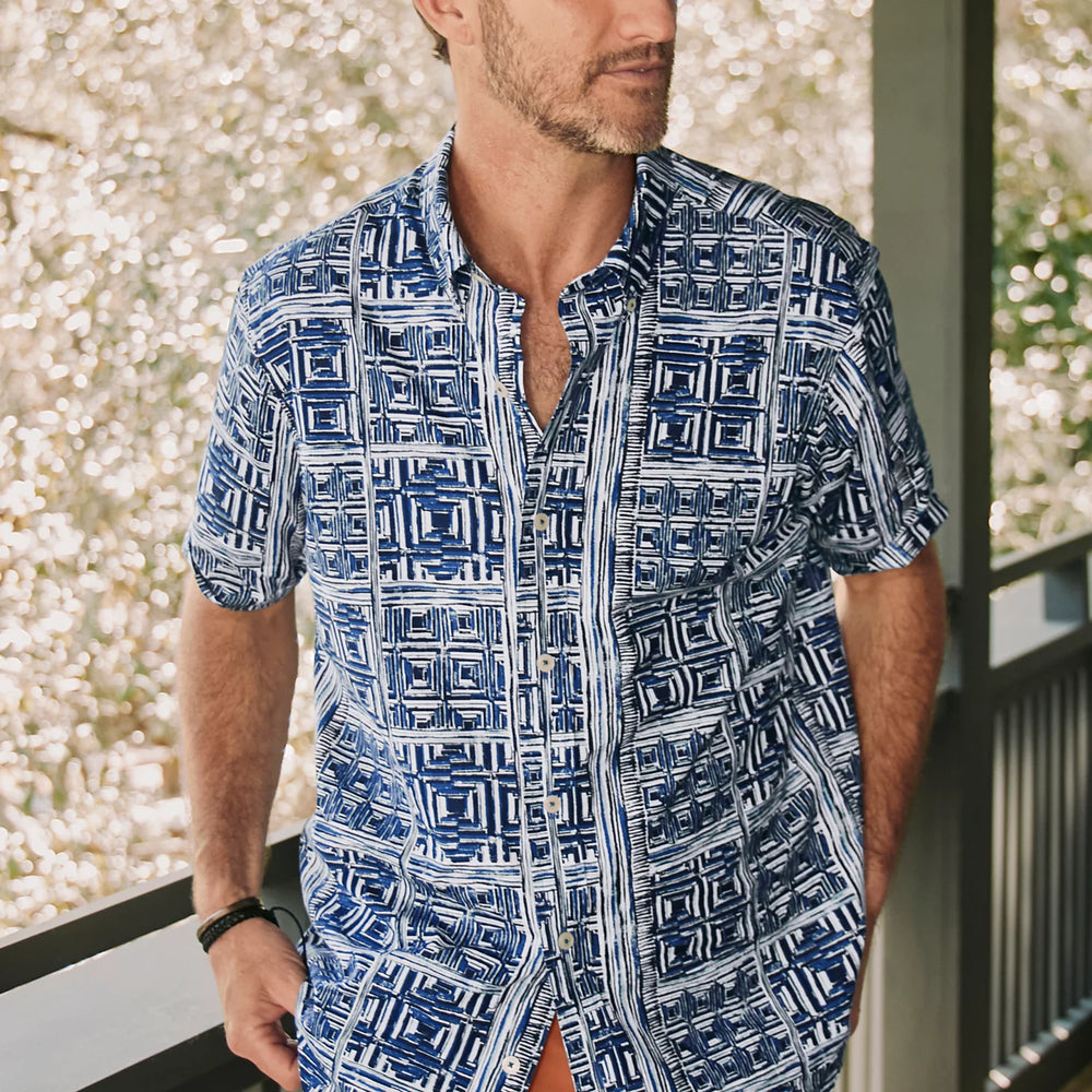 Men's Heritage Poplin Printed Short-Sleeve Shirt