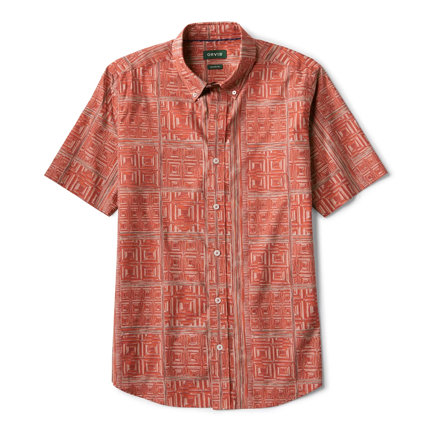 Men's Heritage Poplin Printed Short-Sleeve Shirt
