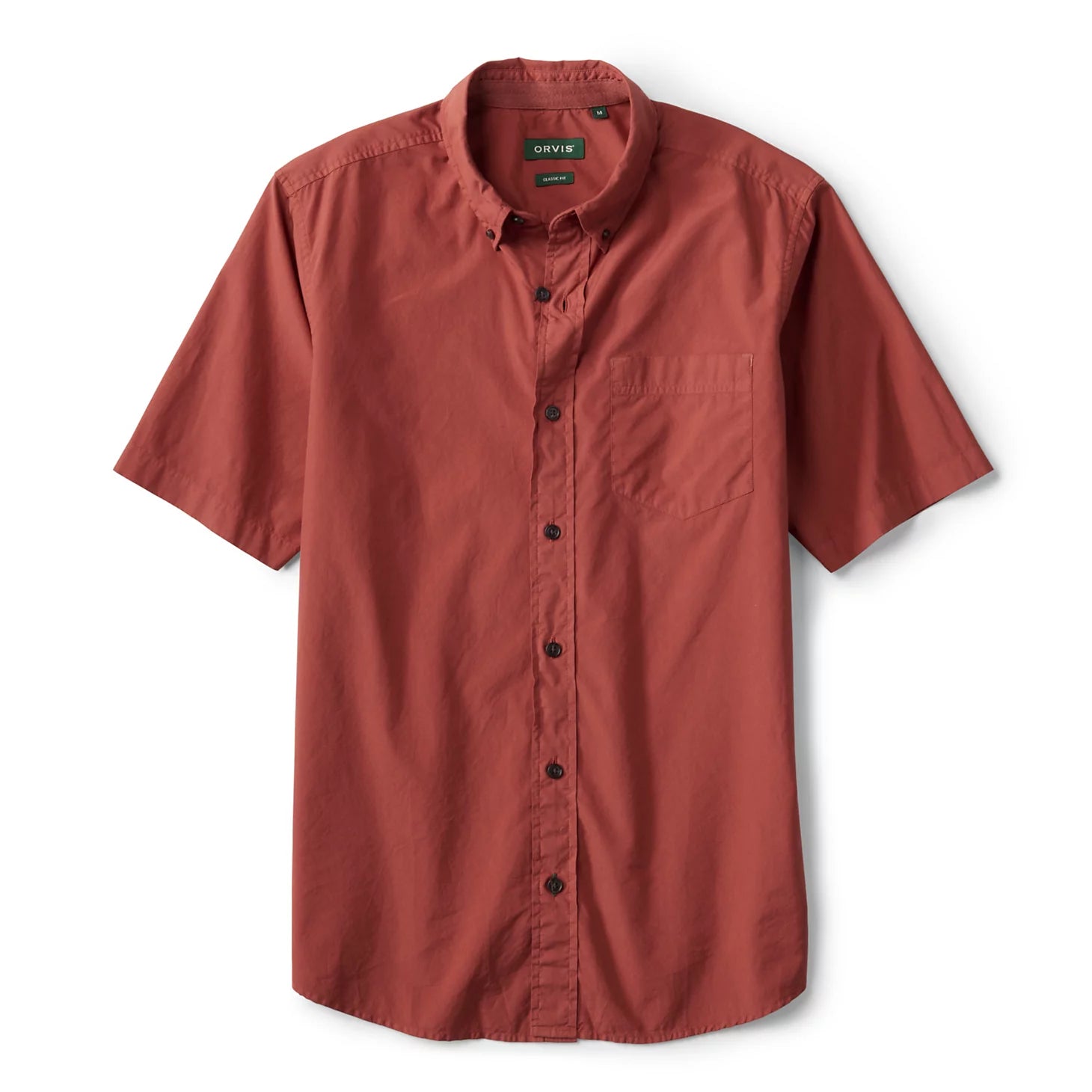 Garment-Dyed Poplin Short-Sleeve Shirt