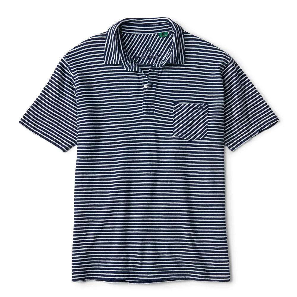 Angler's Indigo Striped Polo
