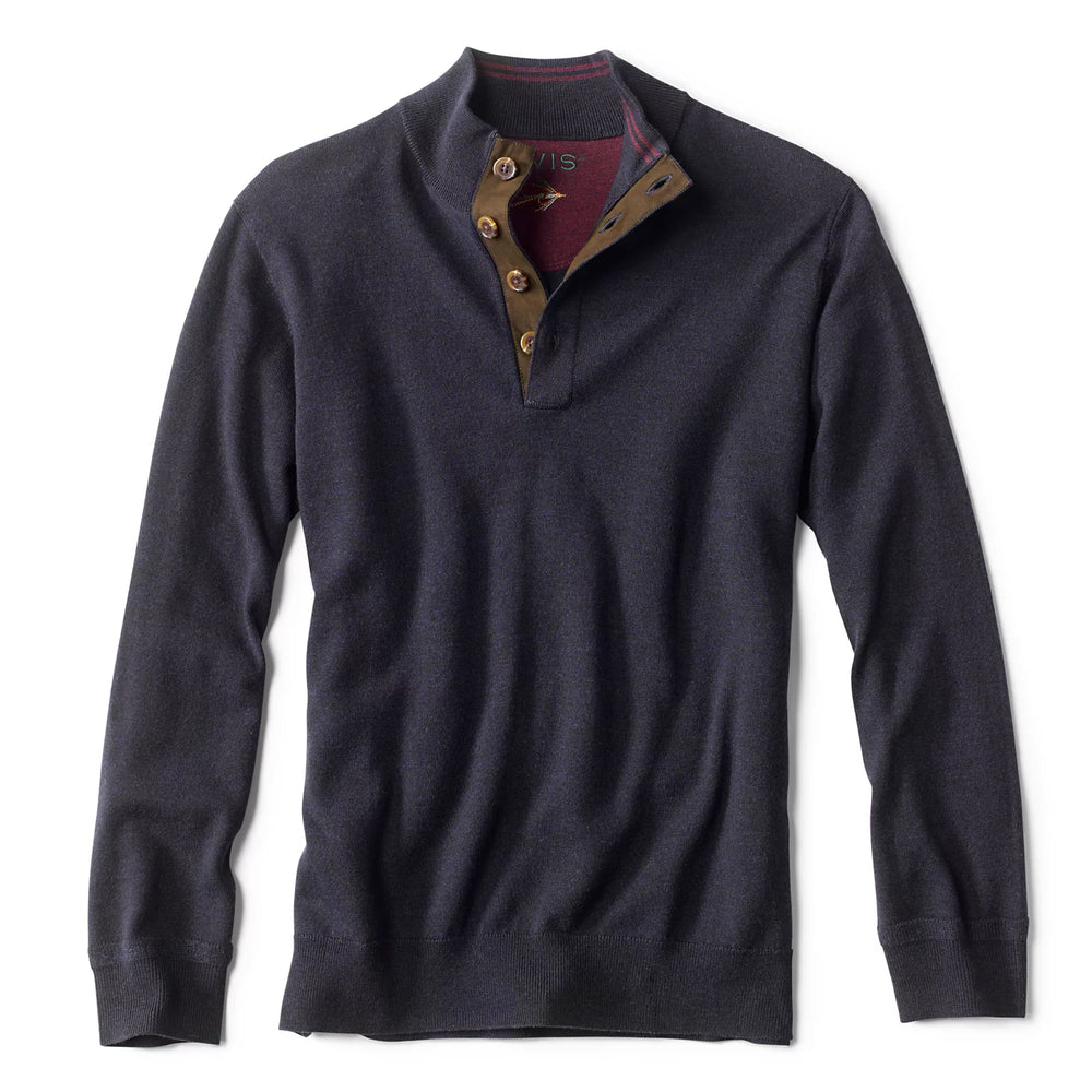 Merino Button Mockneck Sweater