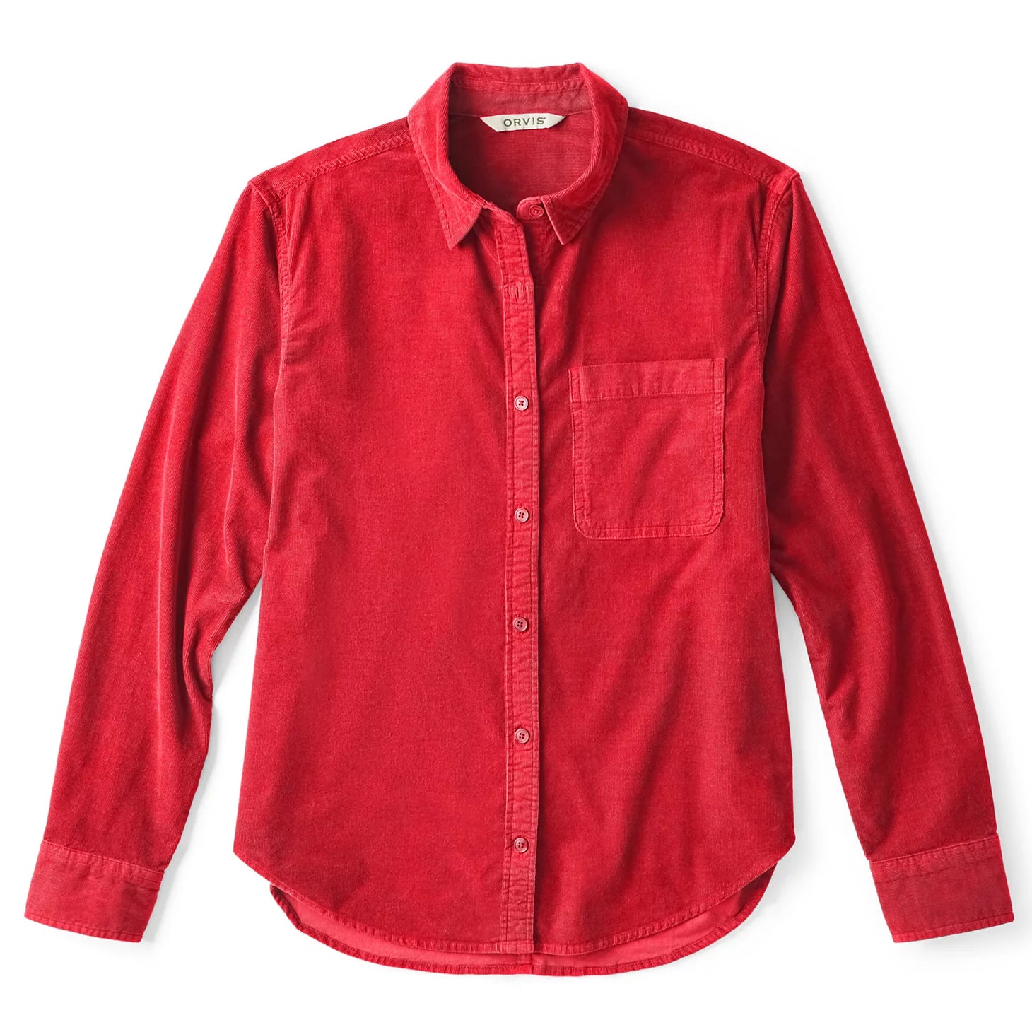 Corduroy Button-Down Long-Sleeve Shirt