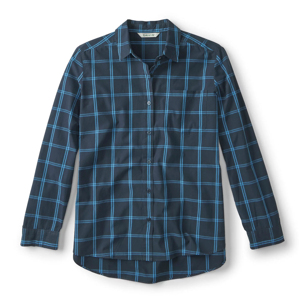 Women's Heritage Poplin Plaid Long-Sleeve Shirt