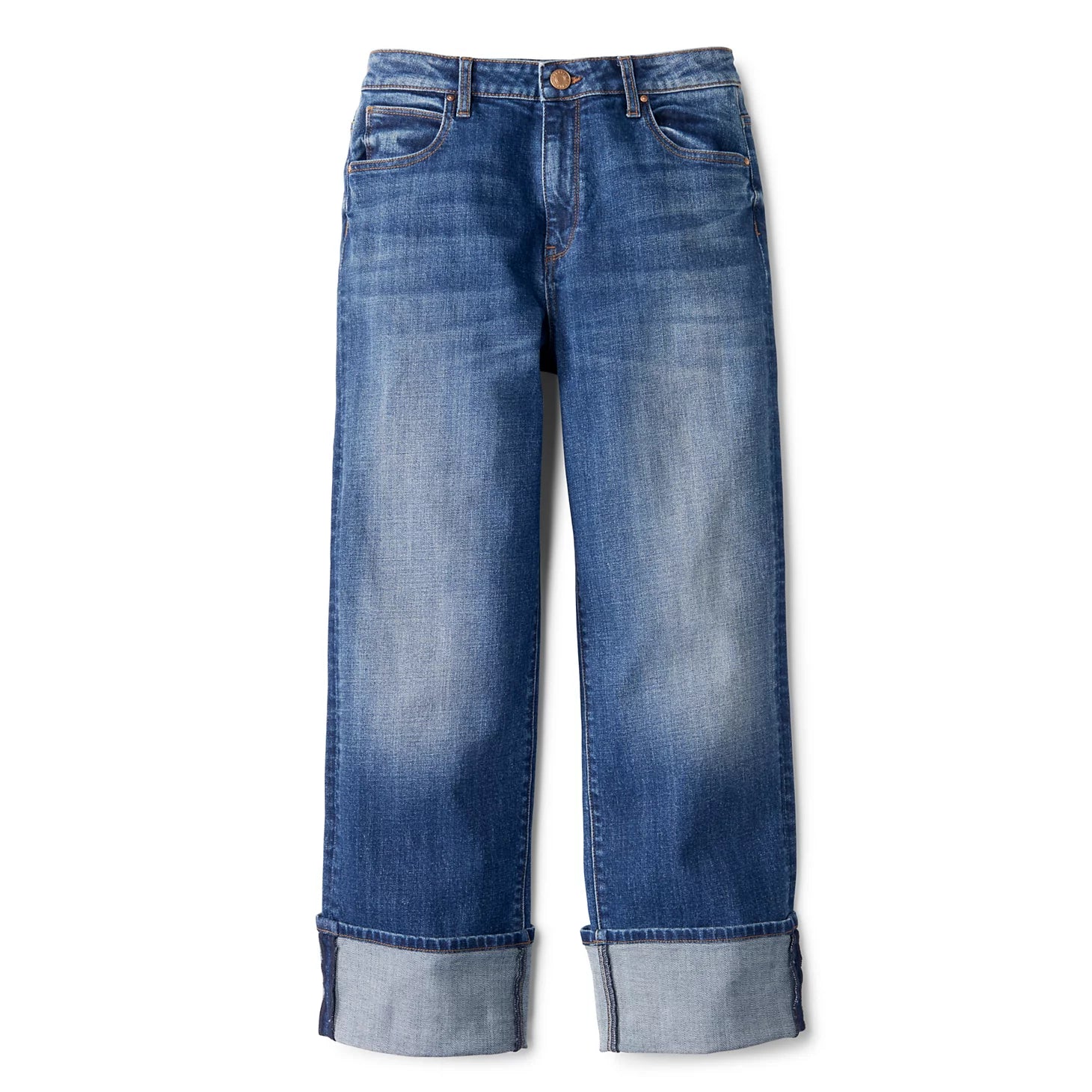 Kut from the Kloth® Sienna High-Rise Cuffed Wide-Leg Jeans