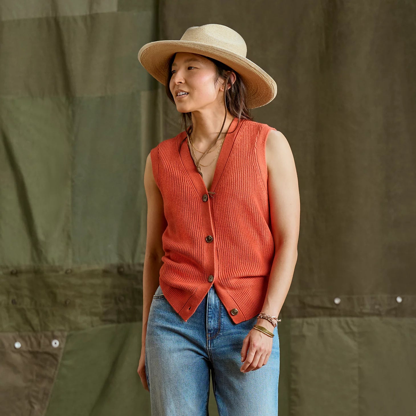 Ribbed Sweater Vest