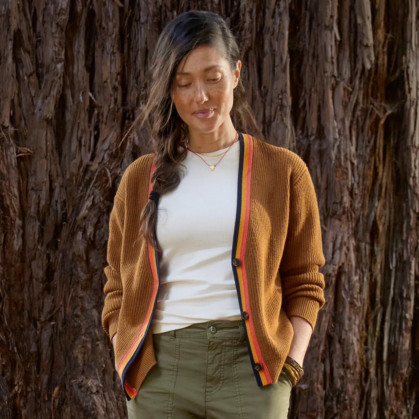 Ribbed Short Cardigan