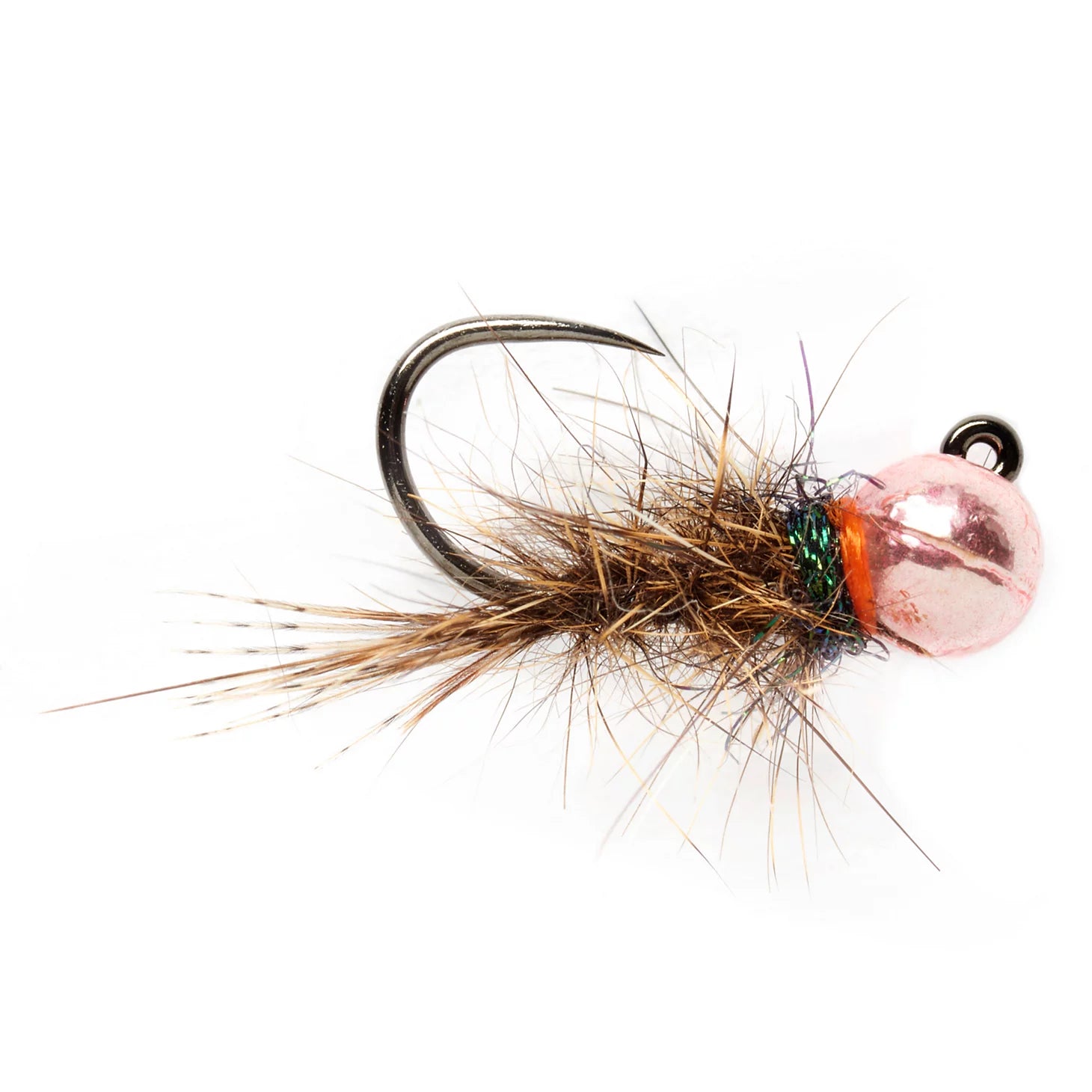 Barbless Roza's Pink Hare's Ear Jig