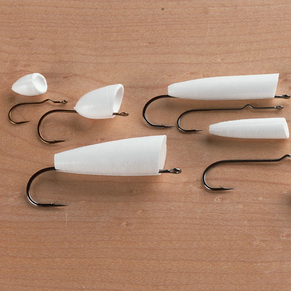 Popper Bodies with Hooks - Pencil Popper Bodies with Size 1 and 4 Hooks